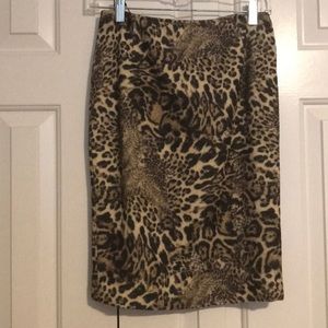 Lafayette 148 Leopard Print Pencil Skirt - image 1